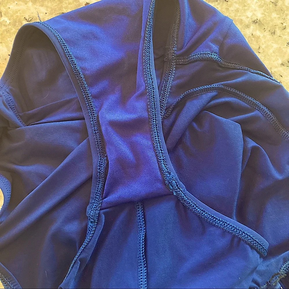 Navy Blue One Piece Swimsuit - Picture 6 of 7